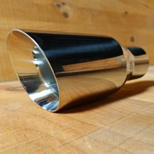 HZ 4.00 Inch Universal Weld On Racing Exhaust Tip Fits Over 2.50 Inch Pipe