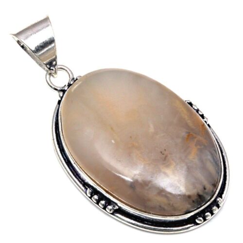 Pendant Montana Agate Gemstone Gift For Her 925 Silver Jewelry 2" - Photo 1/5