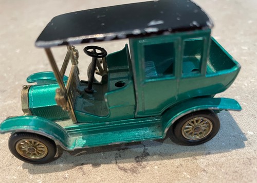 Vtg Lesney Matchbox Diecast 1910 Benz limousine Y-3 Models of Yester year green - Picture 8 of 9