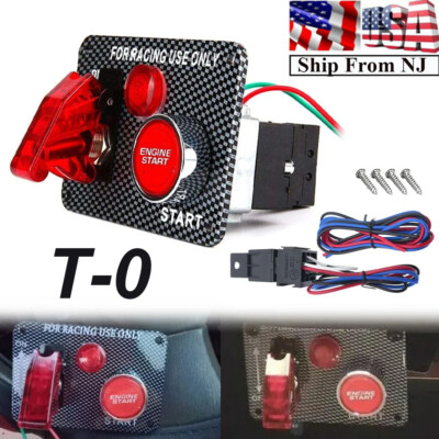 12V LED Toggle Ignition Switch Panel for Racing Car Engine Start Push Button