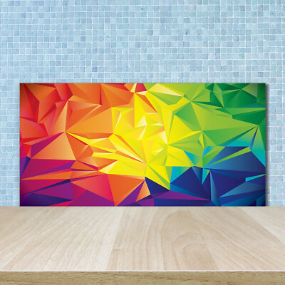 Panneau Décoratif Cuisine En Verre – Motif Carreaux De Céramique – 100x50 Cm – Tulup