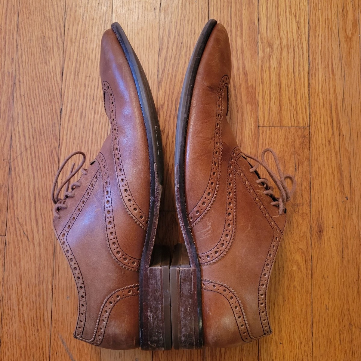 Cole Haan Air 12M Brown‎ Leather Dress Shoes Wingtips Oxfords Cole Haan Air 12M Tan Brown Leather Dress Shoes Wingtips  main image 3