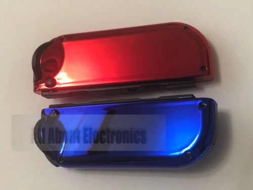 Custom Chrome Blue & RED Nintendo Switch Joy Con Joy-Con JoyCon set Controller - Picture 5 of 5