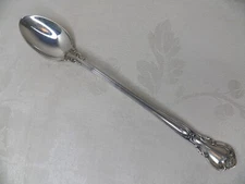 GORHAM CHANTILLY STERLING SILVER ICED TEA SPOON 7 1/2", NO MONO, PAT. MARK