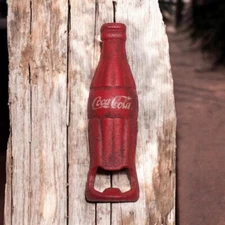 Red Cast Iron Coca Cola bottle opener Antique style