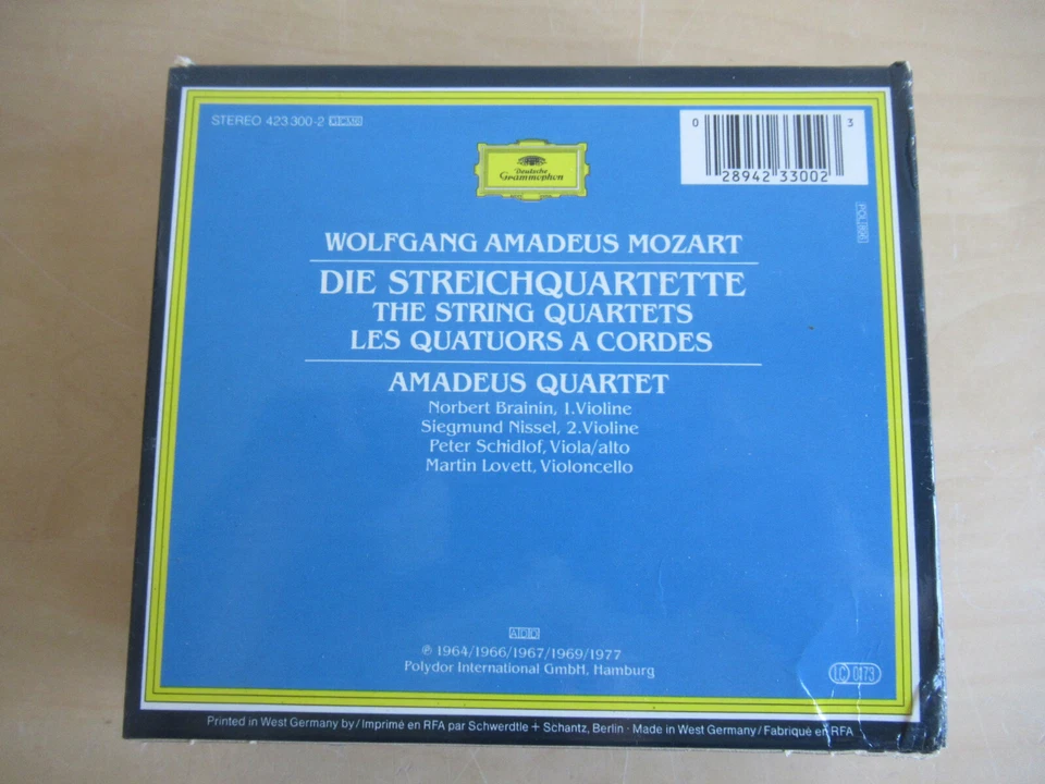 Amadeus Quartet-Mozart-Die Streichquartette-DGG 6er CD Box - Bild 2 von 4