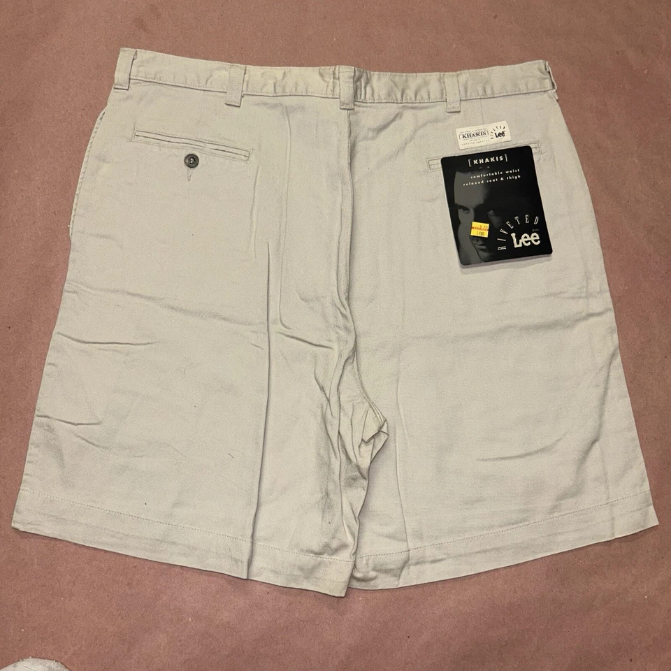 Винтажные 1990-е Rivited Lee Khakis Шорты, Недостаточный Запас Новые с ценниками, Размер 40