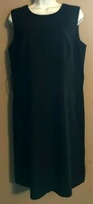 Women's Ann Taylor Loft Size 12 -Black Sleeveless Back Zipper Dress - JK