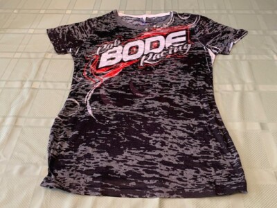 Bob Bode NHRA Drag Racing Womens Ladies Sub-Tee SS Black Red White Racing Shirt