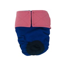 Barkertime Dusty Rose on Blue Dog Diaper - Made in USA