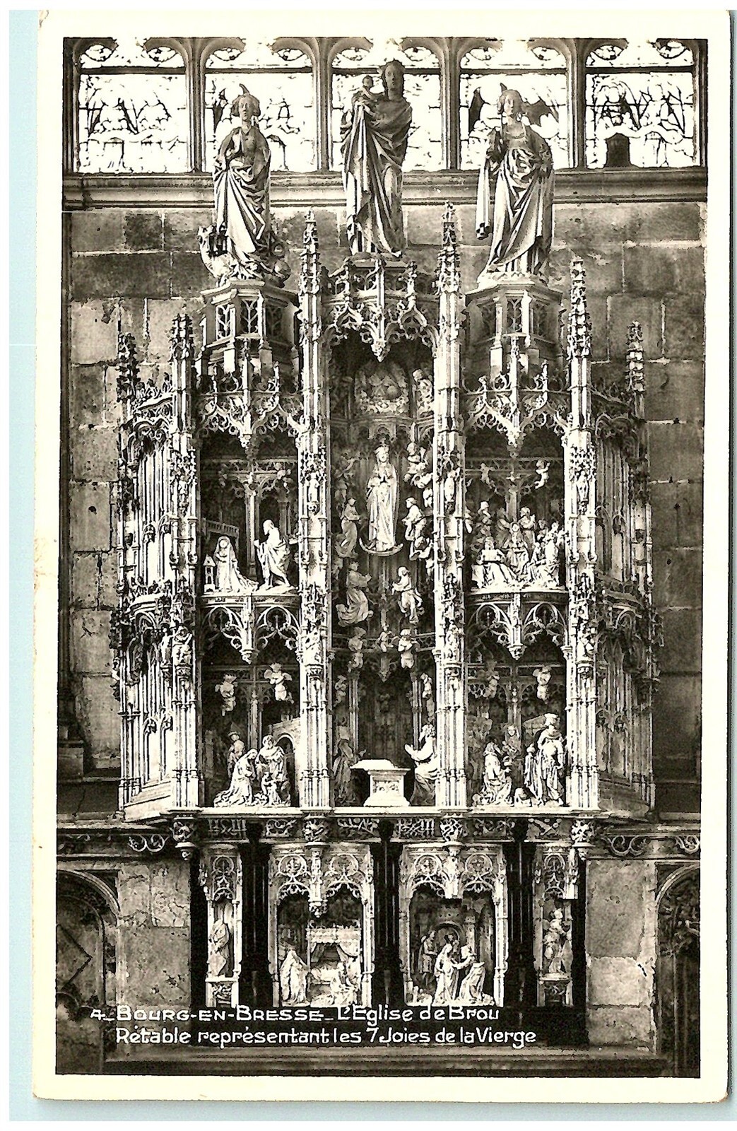 S03-0641, L'EGLISE DE BROU, BOURG EN BRESSE, *VITAGE REAL PHOTO POSTCARD