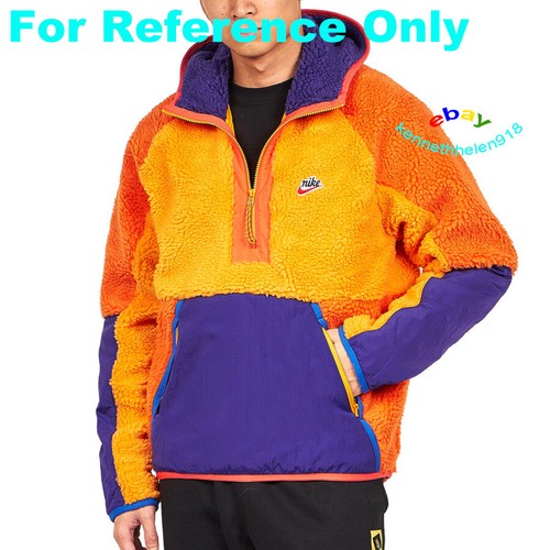 NIKE SPORTSWEAR HALF ZIP SHERPA HOODIE WINTERIZED JACKET BV3766-886 ...
