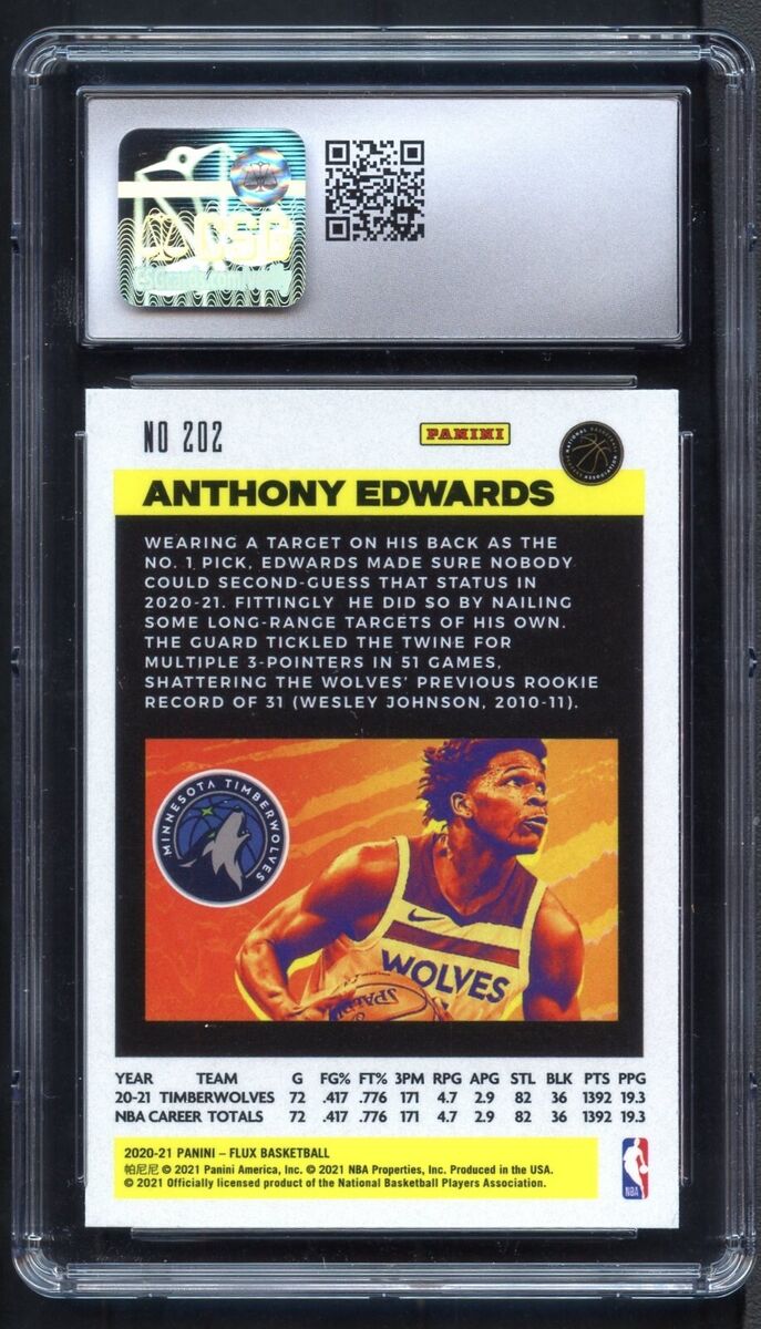 2020-21 Panini Flux - Rookies Anthony Edwards #202 Silver 2020-21 Panini Flux - Rookies Anthony Edwards #202 Silver