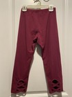 abercrombie kids girls size 13 / 14 capri leggings bnwt burgundy — photo 2