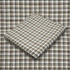 Olive and White Tartan Plaid Cotton Flannel Fabric - 60" Wide - Sold by the Yard