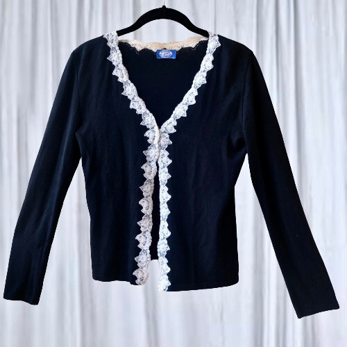 Designer black cardigan sale