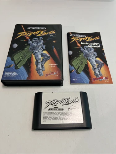 Target Earth (Sega Genesis, 1990) CIB w/hang tab Great Shape! Fast Free Shipping