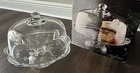Vintage  Anchor Hocking 'Savannah' Floral Motif Pedestal Cake Plate & Dome Lid