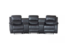 Home-Cinema 3-Sitzer mit Getränkehalter & Ablagefach, ca. 310 x 100 x 101 cm - S