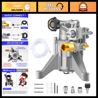 #ad #ad 7 8quot; Shaft Vertical Pressure Washer Pump 3000 PSI Compatible with Multiple Bra $111.99