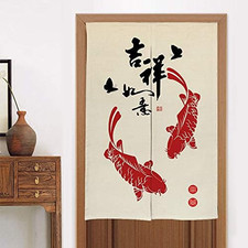 Kitchen Bedroom Partition Curtain - Japanese Noren Doorway Feng Shui Door Curtai