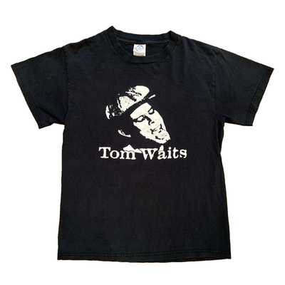 Vtg Tom Waits T-Shirt Logo Album Tour Concert Band Music Photo