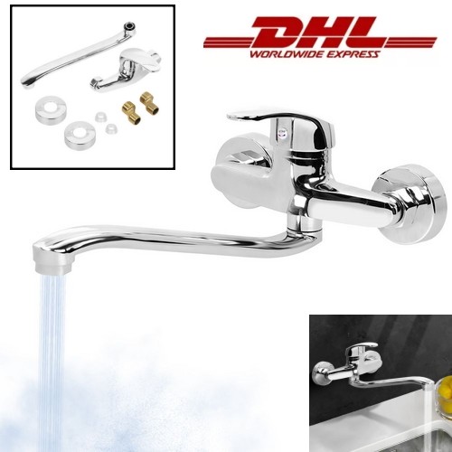 Wandarmatur Küchenarmatur Wasserhahn Wandmontage Mischbatterie Waschbecken