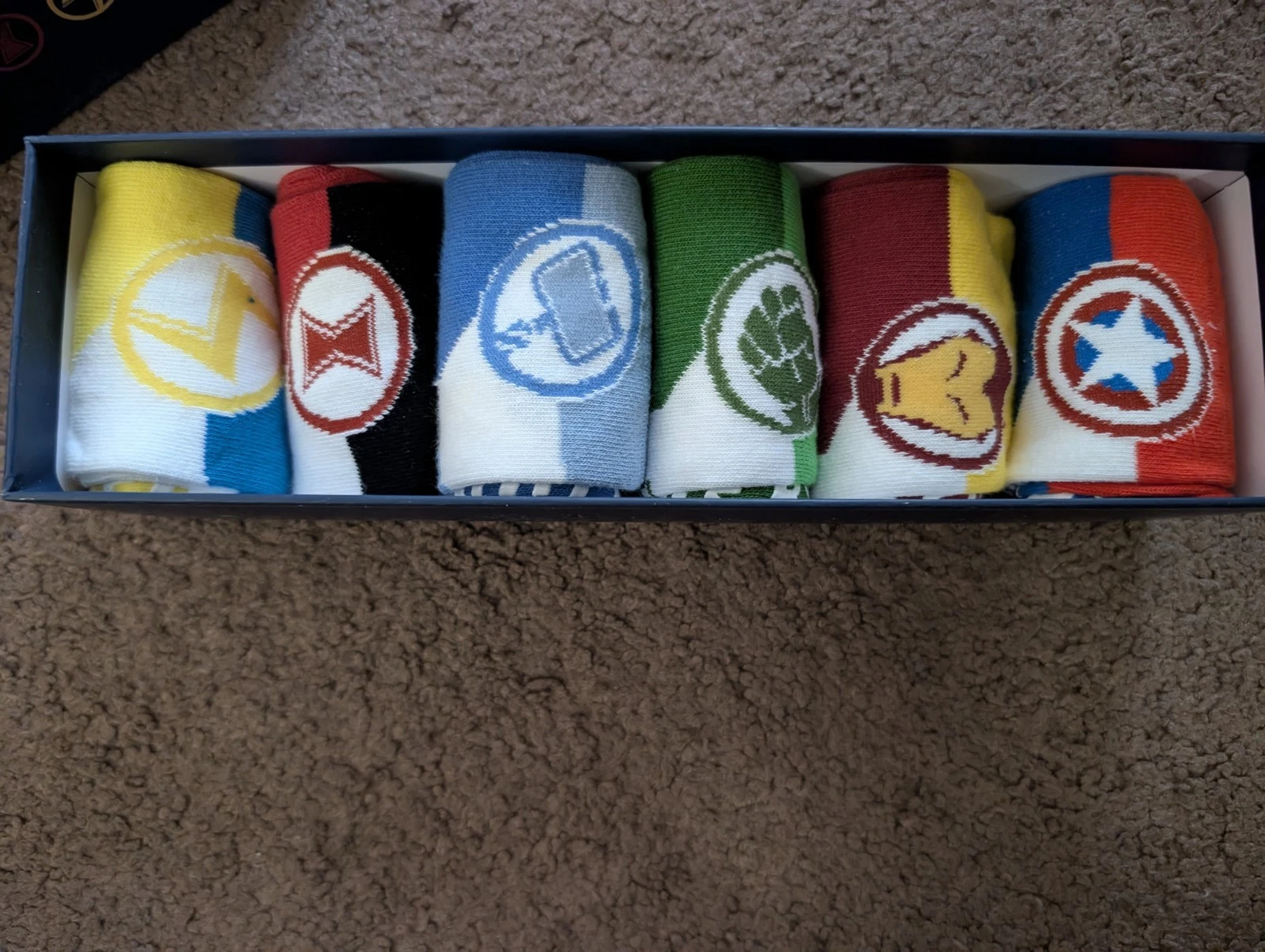 Marvel Avengers Socks 6 Pair Set Over Quarter Length Ankle Height Casual New