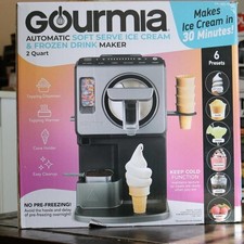 NEW open box Gourmia 2 Qt. Automatic Soft Serve Ice Cream and Frozen Drink Maker NEW open box Gourmia 2 Qt. Automatic Soft Serve Ice Cream and Frozen Drink Maker - Image 1