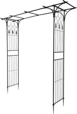 Metal Garden Gate Wedding Rose Arch Pergola Archway Climbing Plant Trellis Black