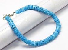 AAA Turquoise Smooth Rondelle 6-7mm Gemstone beads 8 inch long
