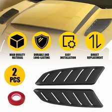 2PCS Air Intake Flow Black Hood Cover Car Vent Accessories Decorative Universal
