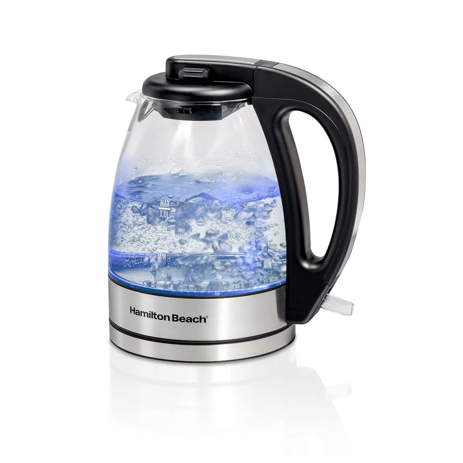 Hamilton Beach Glass Electric Tea Kettle Water Boiler 1 Liter 1500 Watts 40930