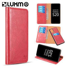 GSA Gentleman Detachable Wallet Case for Samsung Galaxy S20 (6.2") - Red