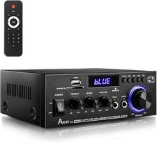 AK45 Pro 400W 2 Channel Bluetooth 5.0 Stereo Amplifier FM USB SD Remote Home US