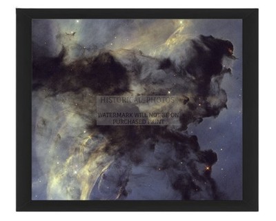 DARK CLOUDS IN ROSETTE NEBULA HUBBLE IMAGE 8X10 FRAMED PHOTO