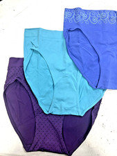 Bali womens 3-Pack Smooth U Hi-Cut Brief Size XL/8 Vista Purple, Blue