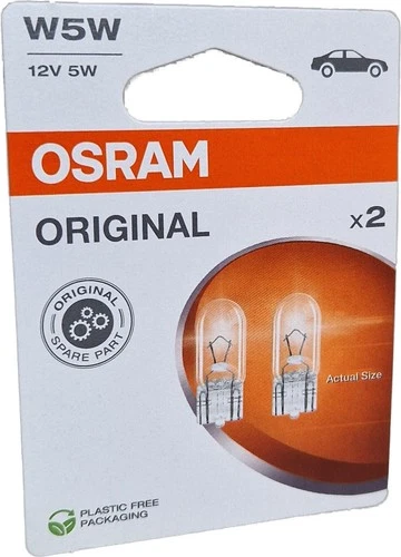 W5W OSRAM Original Spare Part 2pcs. 12V 5W Blister 2825-2BL