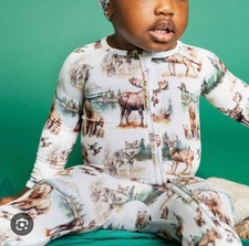 Bums n Roses Wood You Believe It convertible Romper 6-9 month Fair condition