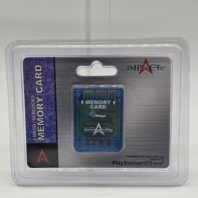 4 Mega Memory Card For PlayStation Digital Display Third Party Impact NIP