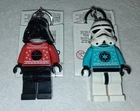 LOT of 2 - LEGO Minifigure LED Flashlight Keychains - Star Wars Darth & Trooper