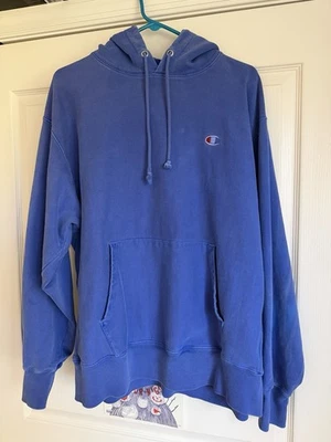Champion Heavyweight Reverse Weave Hoodie Men's XL - Custom Dyed - Blue/Purple - image 1 of 4