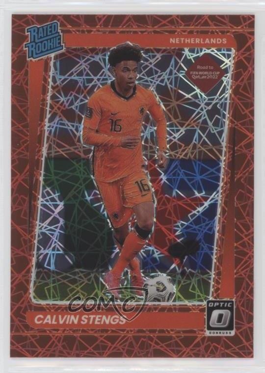 2021-22 Panini Donruss Road to Qatar Optic Red Velocity Prizm Calvin Stengs 0ms6