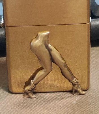 1 piece Brass Sexy female thigh display sticker lighter DIY accessories