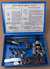 Great - Vintage Imperial Eastman 120-F Flaring Pipe Tool Kit 45 degree w/ Case