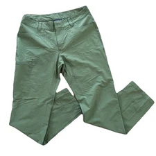 Eastern Mountain Sports Women's 10 Soft Shell Hiking Pants Pockets Olive Outdoor