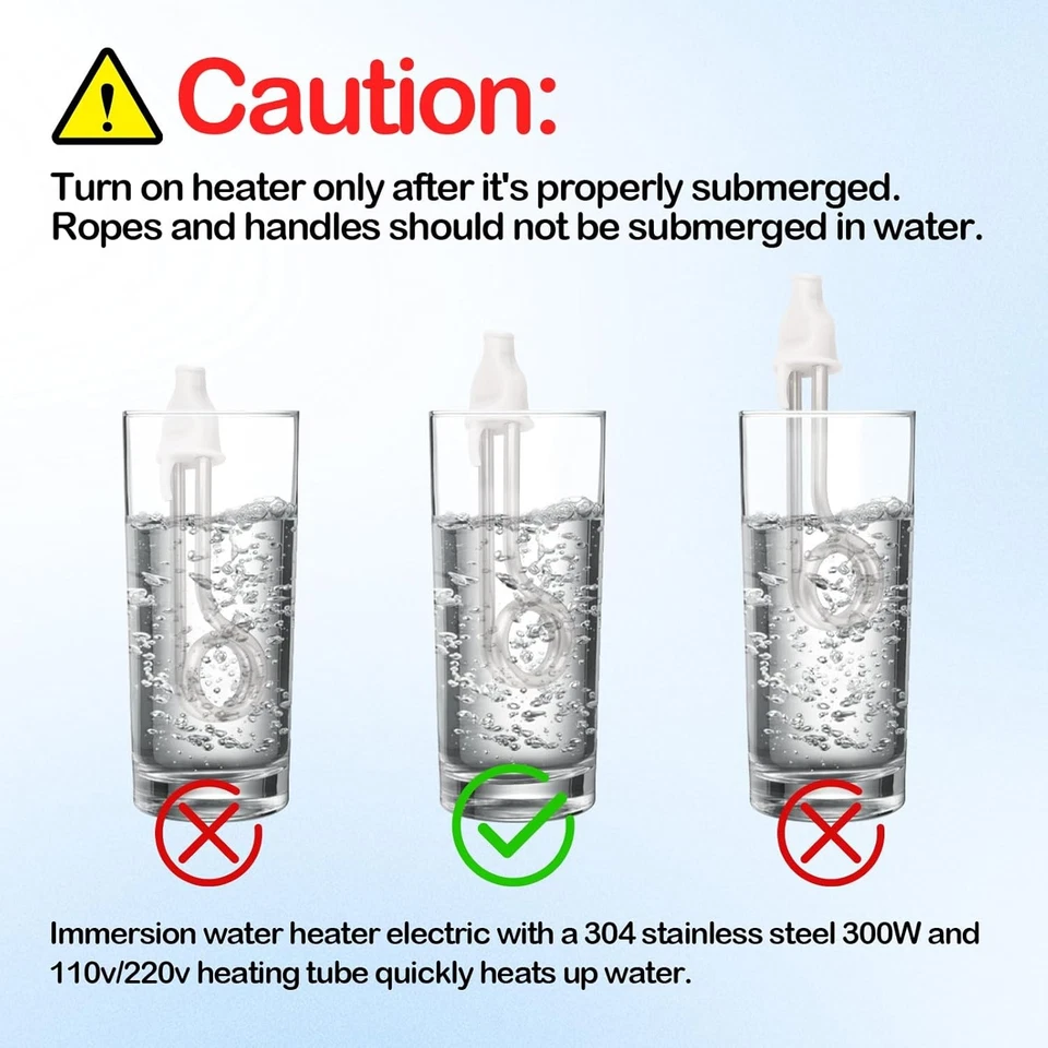 Calentador de agua de inmersión 300W 120/240V - Taza de viaje de camping plateada  Foto 4 de 4