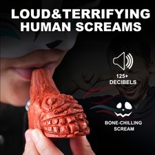 Loud Aztec Death Whistle High Decibel Realistic Human Scream BlackGorilla Design