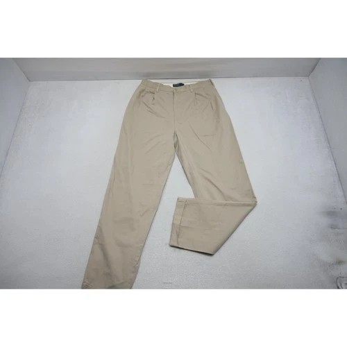 Polo Ralph Lauren Hammond Pant Mens 34x32 Tan Pleated Classic Chino Excellent