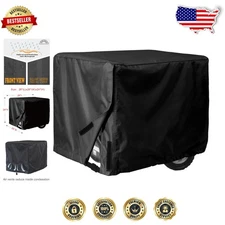Pro Generator Cover 28" Black - Ultimate Weatherproof Protection, 600D Polyester